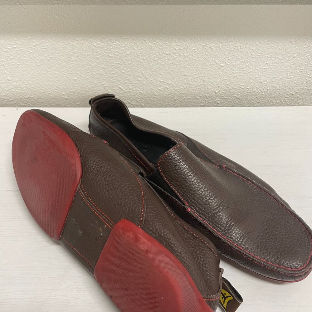 Michael Toschi Onda SE Driving Shoes Chocolate/Red Sole - Picture 4 of 5